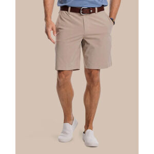 Southern Tide T3 Gulf Mens Shorts 33 Cotton Blend Beige Pockets Logo NWOT